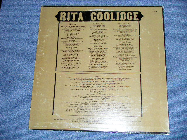 画像: RITA COOLIDGE -  RITA COOLIDGE (On Guitar JERRY MCGEE of The VENTURES +BOOKER T.JONES+JIM KELTONER +More ) ( VG+++/Ex+++ Looks:Ex++ ) / 1971US AMERICA  ORIGINAL "BROWN Label"  Used LP 
