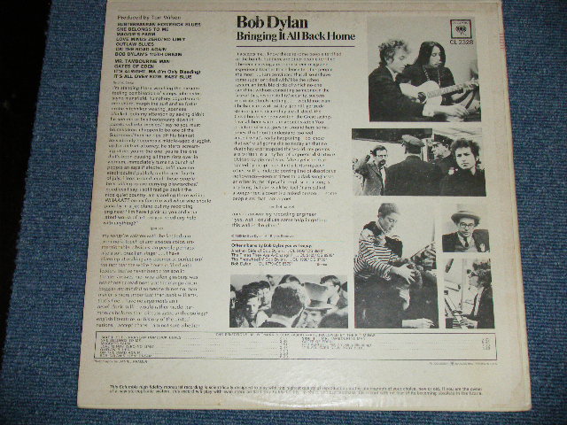 画像: BOB DYLAN -  BRINGING IT ALL BACK HOME  ( Matrix # A)1D / B)1E : Ex+/Ex++) /  1965 US ORIGINAL 1st Press WHITE "360 SOUND Label" MONO  Used LP