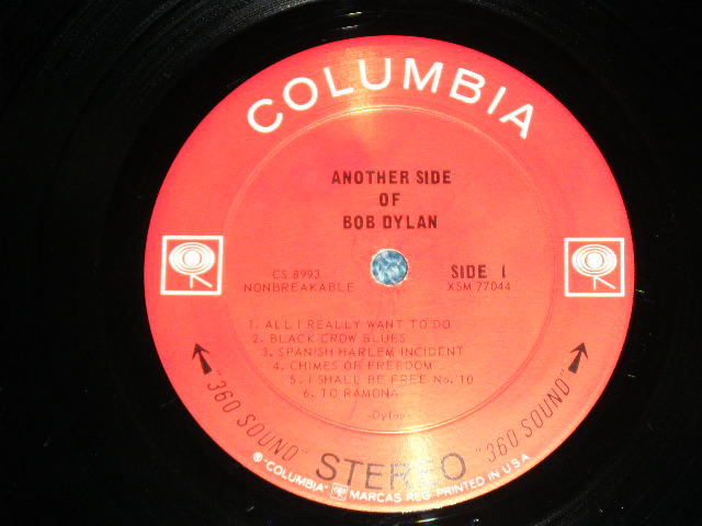 画像: BOB DYLAN - ANOTHER SIDE OF BOB DYLAN ( Matrix # A)1F / B)2G : Ex+/Ex+++) /  1964 US ORIGINAL 1st Press BLACK "360 SOUND Label" "PROMO STAMP"STEREO Used LP