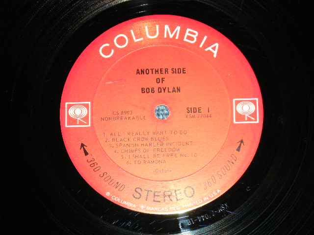 画像: BOB DYLAN - ANOTHER SIDE OF BOB DYLAN ( Matrix # A)1B / B)2B : Ex++/Ex++ Looks:Ex+) /  1964 US ORIGINAL 1st Press BLACK "360 SOUND Label" STEREO Used LP