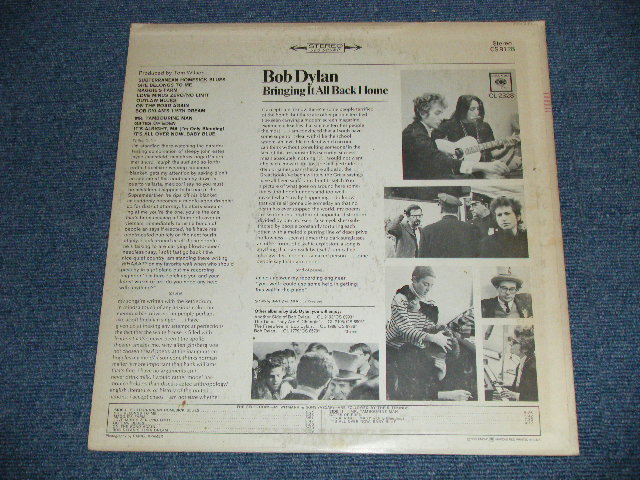 画像: BOB DYLAN -  BRINGING IT ALL BACK HOME  ( Matrix # A)1JG/ B)1G :VG+++/Ex+++) /  1970 Version US AMERICA Used LP 