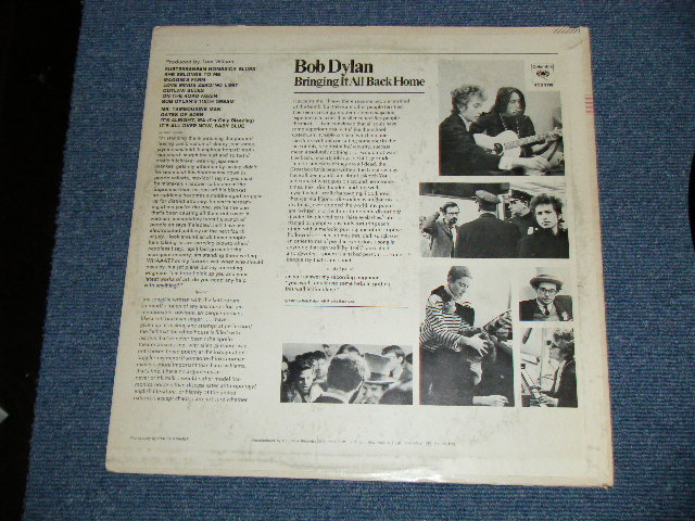 画像: BOB DYLAN -  BRINGING IT ALL BACK HOME  ( Matrix # A)1J / B)2B : Ex/Ex++) /  Mid 1970's Version US AMERICA Used LP 