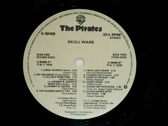 画像: The PIRATES - SKULL WAR  ( Ex++/MINT-) /  1978 UK ENGLAND ORIGINAL Used LP 