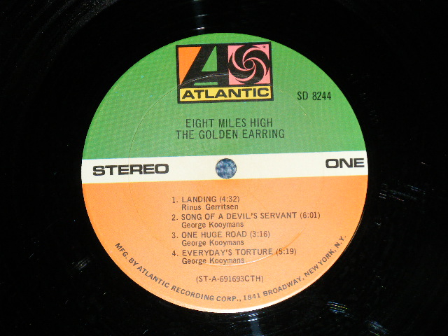 画像: THE GOLDEN EARRING - EIGHT MILES HIGH  ( Ex+/Ex+) / 1969  US AMERICA Original  "1841 BROADWAY  Label" Used  LP 