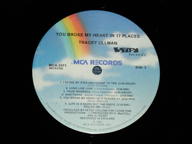 画像: TRACEY ULLMAN - YOU BROKE MY HEART IN 17 PLACES ( Ex+/MINT-)   / 1983 US AMERICA  ORIGINAL Used LP 
