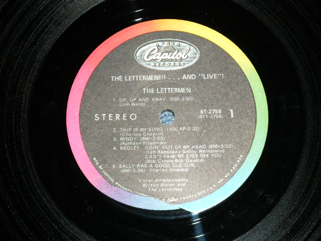 画像: THE LETTERMEN - ...AND "LIVE!" (Ex+/Ex+++) / 1967 US AMERICA ORIGINAL STEREO Used LP 