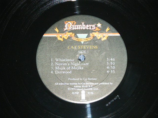 画像: CAT STEVENS - NUMBERS ( With BOOKLET : Ex+/Ex+++)   / 1975  NOVEMBER Release Version US AMERICA  Used LP 
