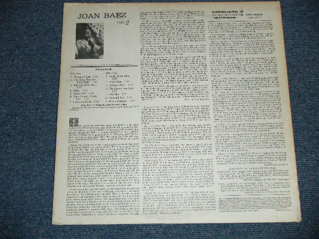 画像: JOAN BAEZ - VOL.2 (Ex+/Ex+++) / 1968 Version US AMERICA 2nd Press Label STEREO Used LP 