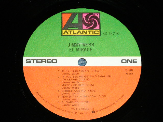 画像: JIMMY WEBB - EL MIRAGE ( MINT-/MINT) / 1977 US AMERICA ORIGINAL Used LP 