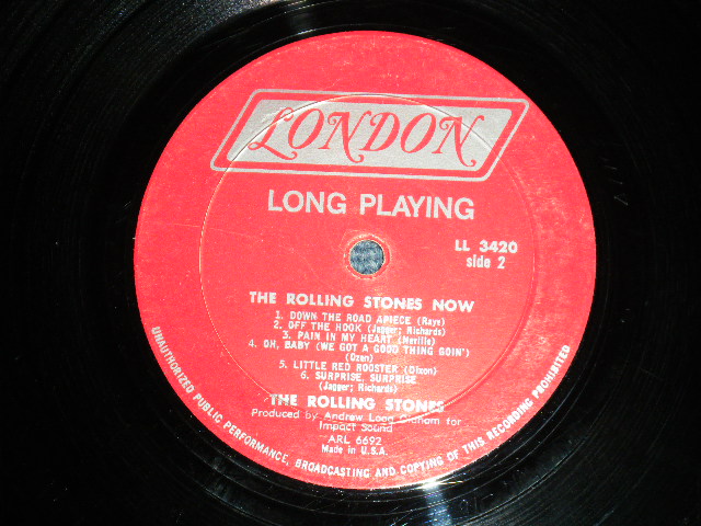 画像: ROLLING STONES - THE ROLLING STONES,NOW !( Matrix Number : HAND WRITING STYLE  A)  ARL-6691 -1D △7763/ B)  ARL-6692 -1B   △7763X )(Ex+/Ex++ )    / 1966 Version?  US AMERICA ORIGINAL "RED LABEL with  BOXED LONDON Label" MONO Used LP 