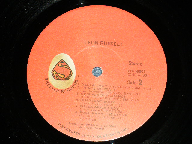 画像: LEON RUSSELL - LEON RUSSELL (Ex+/Ex+++) / 1970 US AMERICA 2nd Issued"Dost.'CAPITOL' Label"  "SUPERMAN Label Logo" Used LP 