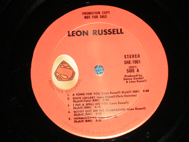 画像: LEON RUSSELL - LEON RUSSELL (Ex++/Ex+++) / 1968 US AMERICA ORIGINAL 1st Press "SUPERMAN Label Logo" "PROMO"  Used LP 