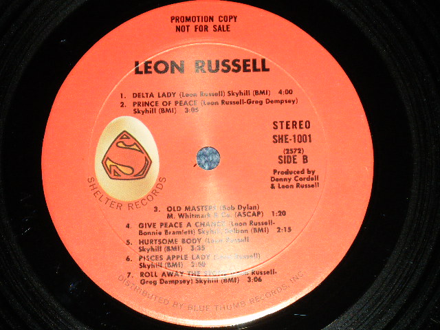 画像: LEON RUSSELL - LEON RUSSELL (Ex++/Ex+++) / 1968 US AMERICA ORIGINAL 1st Press "SUPERMAN Label Logo" "PROMO"  Used LP 