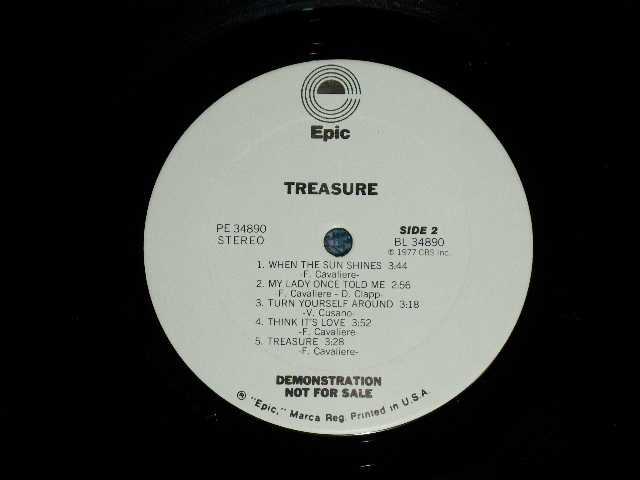 画像: TREASURE - TREASURE (Ex+++/MINT-)   / 1977 US AMERICA ORIGINAL "WHITE LABEL PROMO" Used  LP 