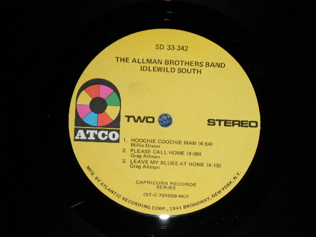 画像: THE ALLMAN BROTHERS BAND - IDLEWILD SOUTH ( Ex-/Ex+++,Ex+ )/ 1970 US AMERICA ORIGINAL 1st Press "1841 BROADWAY" Credt Label Used LP 