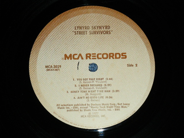 画像: LYNYRD SKYNYRD -  STREET SURVIVORS "FLAME Cover" "With FLYER" ( Ex+++/MINT-)  / 1977  US AMERICA  ORIGINAL 1st Press "FLAME Cover"  Used LP 
