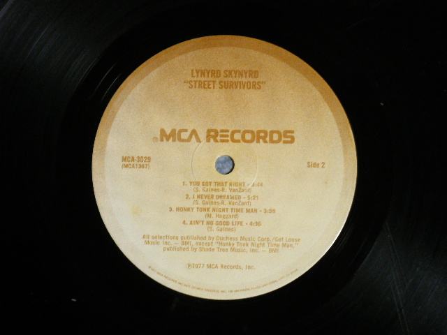 画像: LYNYRD SKYNYRD -  STREET SURVIVORS "FLAME Cover"   ( Ex/Ex++)  / 1977  US AMERICA  ORIGINAL 1st Press "FLAME Cover"  Used LP 