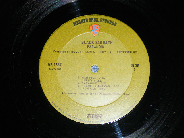 画像: BLACK SABBATH - PARANOID ( VG+++/Ex+++ Looks:Ex++)  / 1970  US AMERICA ORIGINAL 1st Press "GREEN with 'WB' Logo on TOP Label" Used LP 