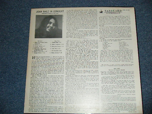 画像: JOAN BAEZ - IN CONCERT  ( Ex++/Ex++ Looks:Ex+)  / 1968 US AMERICA 2nd Press "ORANGE LABEL" STEREO Used LP 