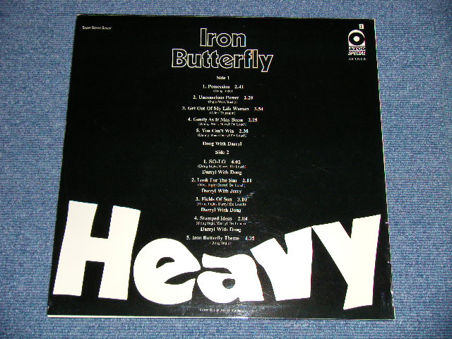 画像:  IRON BUTTERFLY - HEAVY ( Ex+++/MINT-)  / 1970  WEST-GERMANY GERMAN Used LP