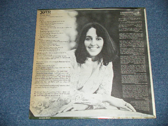 画像: JOAN BAEZ - JOAN ( FC:MINT-, BC:Ex++/ MINT-)  / 1967 US AMERICA ORIGINAL STEREO Used LP 