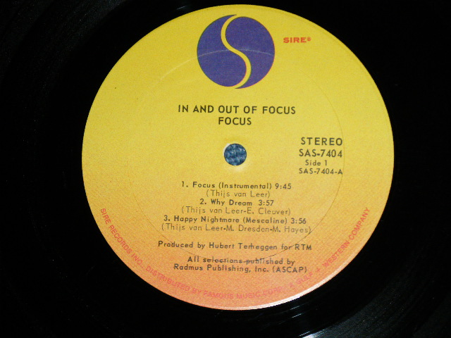 画像: FOCUS - IN AND OUT OF FOCUS : REISSUE of SES-97027   ( Ex+/Ex+++)  / 1973  US AMERICA REISSUE Used  LP