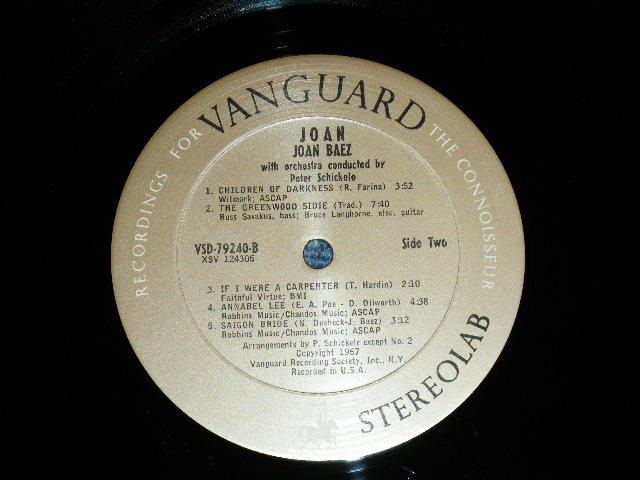 画像: JOAN BAEZ - HITS/GREATEST & OTHERS : GREAひＴＳTひＴＳT HITS (Ex++/MINT-)  / 1973 US AMERICA ORIGINAL Used LP 