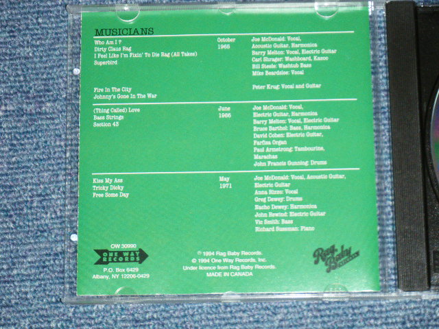 画像: COUNTRY JOE (McDONALD) & THE FISH - COLLECXTOR'S ITEMS : THE FIRST THREE EP'S  (MINT-/MINT)  / 1994 US AMERICA ORIGINAL Used CD 