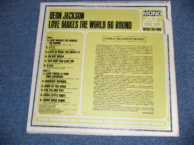 画像: DEON JACKSON - LOVE MAKES THE WORLD GO ROUND ( Ex-,VG++/Ex+++,Ex-)  / 1966 US AMERICA ORIGINAL "WHITE LABEL PROMO" MONO Used LP 