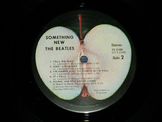 画像: The BEATLES -  SOMETHING NEW ( Matrix # A) ST-1-2108-R13 /B) ST-2-2108-R15#2  : Ex+++/MINT- ) / US REISSUE "1969 Version 'MFD By APPLE on Label" Used LP 