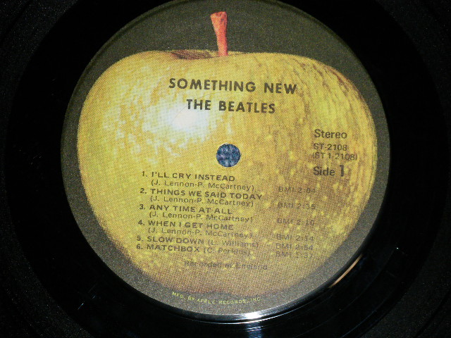 画像: The BEATLES -  SOMETHING NEW ( Matrix # A) ST-1-2108-H13 /B) ST-2-2108-H13  : MINT-/MINT- ) / US REISSUE "1969 Version 'MFD By APPLE on Label" Used LP 