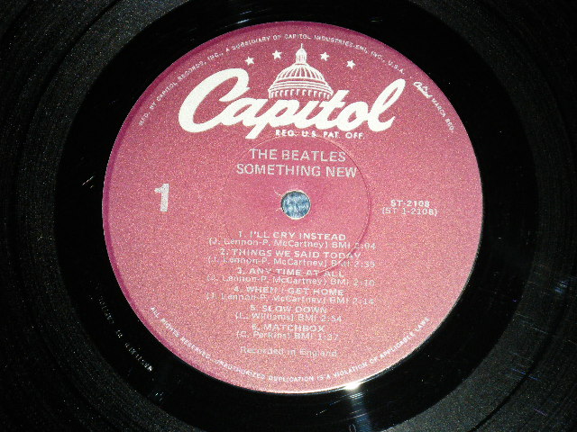 画像: The BEATLES -  SOMETHING NEW ( Matrix # A) ST-1-2108-H17#1/B) ST-2-2108-H16#1 : MINT-/MINT-) / US REISSUE "1978 Version PURPLE  Label" Used LP 