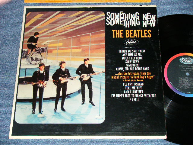 画像1: The BEATLES -  SOMETHING NEW ( Matrix # A) T-1-2108-G12/B) T-2-2108-F9  : Ex+ /Ex+++  ) / 1964 US AMERICA ORIGINAL "BLACK with COLOR BAND Label" MONO Used LP 