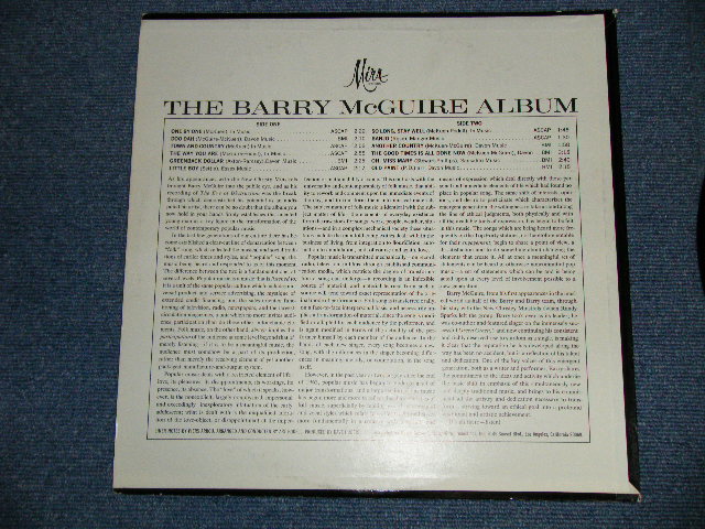 画像: BARRY McGUIRE - The BARRY McGUIRE ALBUM  (Ex+++/MINT-)  / 1965 US AMERICA ORIGINAL MONO Used   LP 