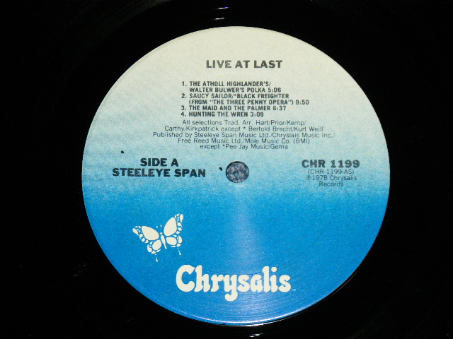 画像: STEELEYE SPAN - LIVE AT LAST!   ( Ex+/Ex+++ ) / 1978 US AMERICA  ORIGINAL Used LP 