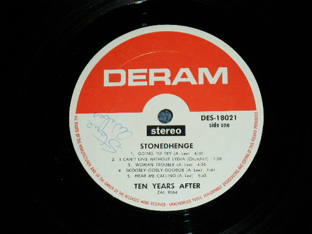 画像: TEN YEARS AFTER -　STONEDHENGE ( VG++/Ex ) / 1969 US AMERICA  ORIGINAL Used LP 