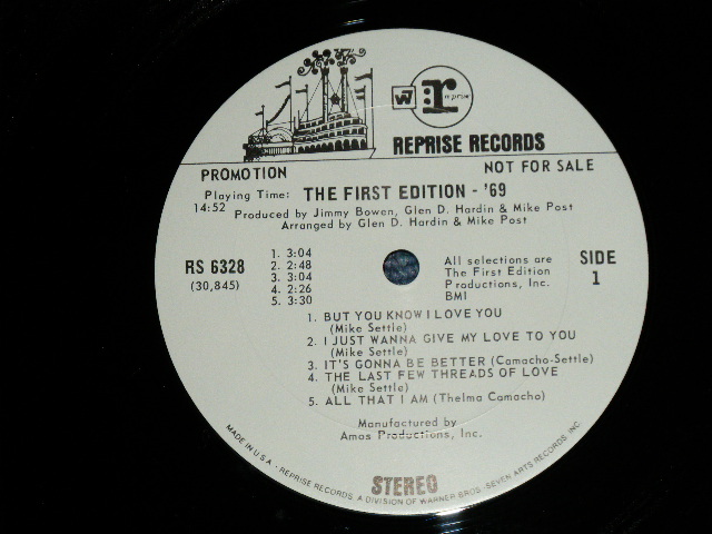 画像: The FIRST EDITION (KENNY ROGERS) - THE FIRST EDITION '69 ( Ex++/Ex++ Looks:Ex+, MINT-) / 1969 US AMERICA ORIGINAL "WHITE LABEL PROMO" Used LP 