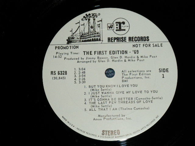 画像: The FIRST EDITION (KENNY ROGERS) - THE FIRST EDITION '69 ( Ex+/Ex+, Ex++) / 1969 US AMERICA ORIGINAL "WHITE LABEL PROMO" Used LP 