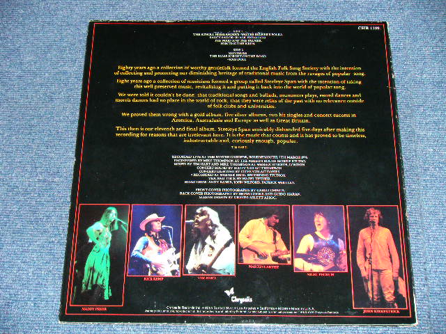 画像: STEELEYE SPAN - LIVE AT LAST!   ( Ex+/Ex+++ ) / 1978 US AMERICA  ORIGINAL Used LP 