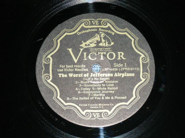 画像: JEFFERSON AIRPLANE -  THE WORST OF ( Ex++/Ex+++ Looks:Ex+, Ex+++ )  / 1970 US AMERICA ORIGINAL Used LP 
