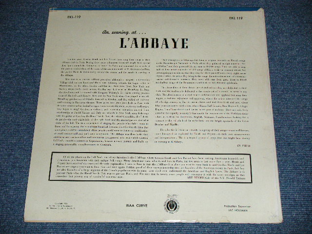 画像: GORDON HEATH & LEE PAYANT - L'ABBAYE  ( Ex+/Ex+ Looks:Ex+)  / 1954 US AMERICA ORIGINAL "WHITE LABEL" MONO Used LP 