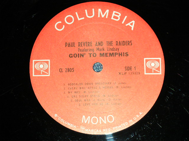 画像: PAUL REVERE & THE RAIDERS  ( Produced by CHIPS MORNMAN ) - GOIN' TO MEMPHIS (Ex+/Ex- Looks:VG++ ) / 1968 US AMERICA ORIGINAL "MONO Label" Used LP 