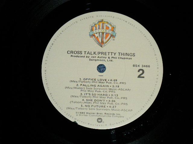 画像: PRETTY THINGS -  CROSS TALK (Ex+++/MINT-) / 1980 US AMERICA ORIGINAL "PROMO" Used  LP