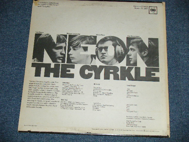 画像: The CYRKLE - NEON   ( Produced & Arranged by JOHN SIMON  ) - NEON (Matrix #     A) XLP 116674-1A / B) XLP 116675-1A)  (Ex++/MINT- : BB) / 1967 US AMERICA ORIGINAL "360 SOUND MONO at BOTTOM Label "  Used LP 