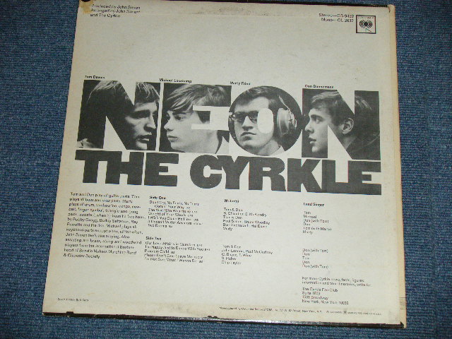 画像: The CYRKLE - NEON   ( Produced & Arranged by JOHN SIMON  ) - NEON  ( Ex+/Ex+++) / 1967 US AMERICA ORIGINAL "360 SOUND MONO at BOTTOM Label "  Used LP 