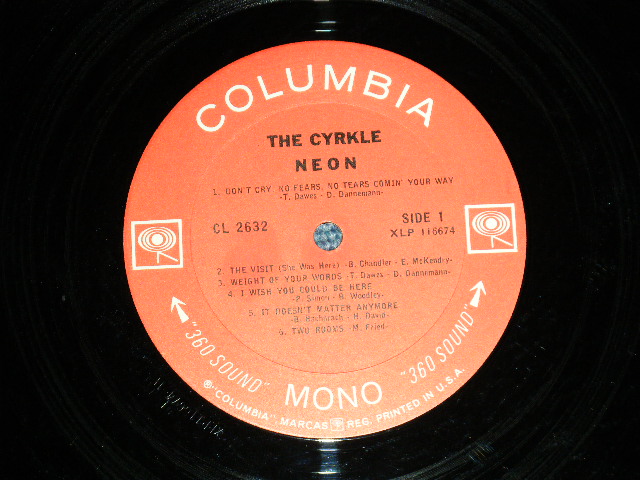 画像: The CYRKLE - NEON   ( Produced & Arranged by JOHN SIMON  ) - NEON (SEALED) / US AMERICA REISSUE "BRAND NEW SEALED" LP 