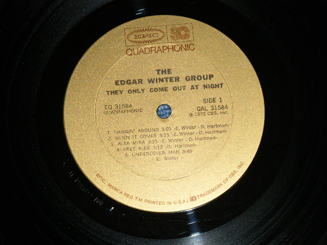 画像: The  EDGAR WINTER GROUP  - THEY ONLY COME OUT AT NIGHT ( QUADRAPHONIC / 4 CH /4 channel ) ( Ex/Ex+++)  / 1973 US AMERICA ORIGINAL Used LP 