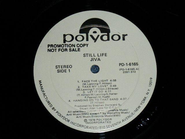 画像: JIVA -STILL LIFE ( Ex/MINT- )   / 1978 US AMERICA ORIGINAL "WHITE LABEL PROMO" Used  LP 