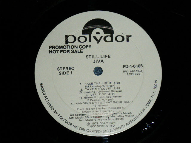 画像: JIVA -STILL LIFE ( Ex/MINT- )   / 1978 US AMERICA ORIGINAL "WHITE LABEL PROMO" Used  LP 