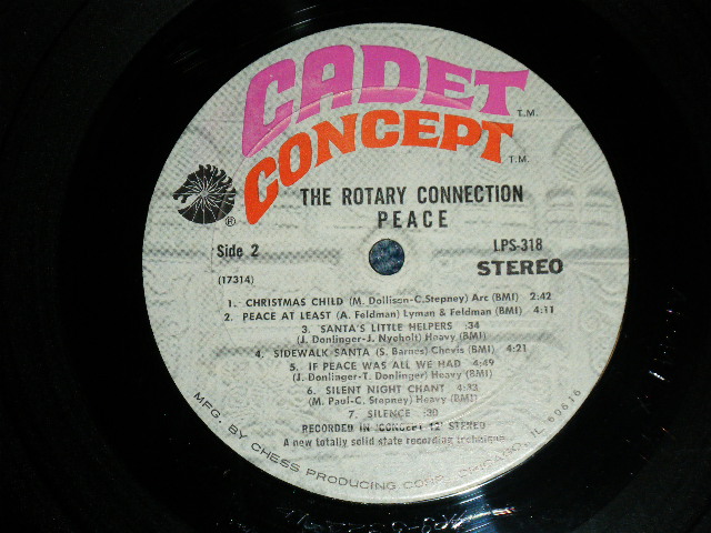 画像: ROTARY CONNECTION (With MINNIE RIPERTON)  - PEACE (Ex+/Ex++ Looks: Ex++ CUTOUT)   / 1969 US AMERICA ORIGINAL Used  LP 